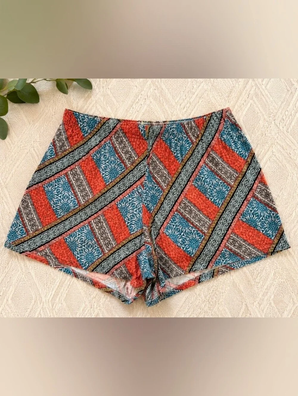 Cacique Multicolor Boho Print Pajama Lounge Shorts Size 18/20